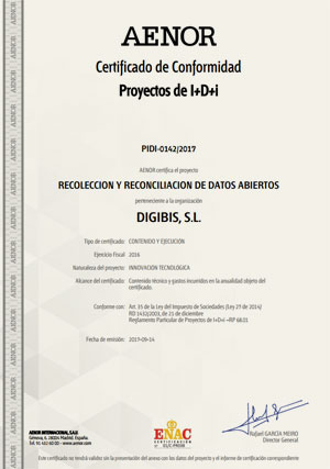 Certificado AENOR