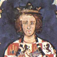 Alfonso X en una miniatura de "Las cantigas"