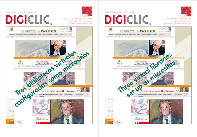 Portadas del DIGICLIC 25. Ediciones española e inglesa