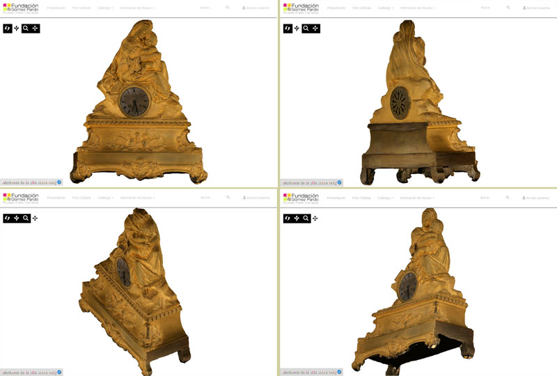 Diversas imágenes del objeto digital en 3D