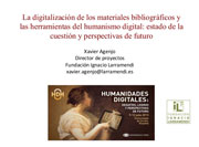 Humanidades digitales: desafíos, logros y perspectivas de futuro