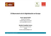 Portada del PPT: El observatorio de la digitalización en Europa